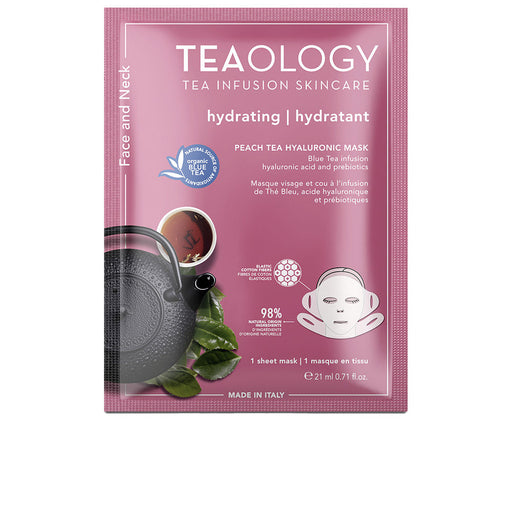 Face and Neck Peach Tea Hyaluronic Mask 21 ml - Teaology - 1