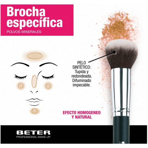 Brocha Maquillaje Professional para Polvo Mineral - Beter - 2
