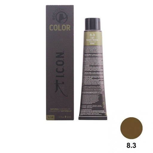 Tinte Permanente sin Amoníaco - Ecotech Color Natural Color 8.3 Light Golden Blonde 60 ml - I.c.o.n. - 1
