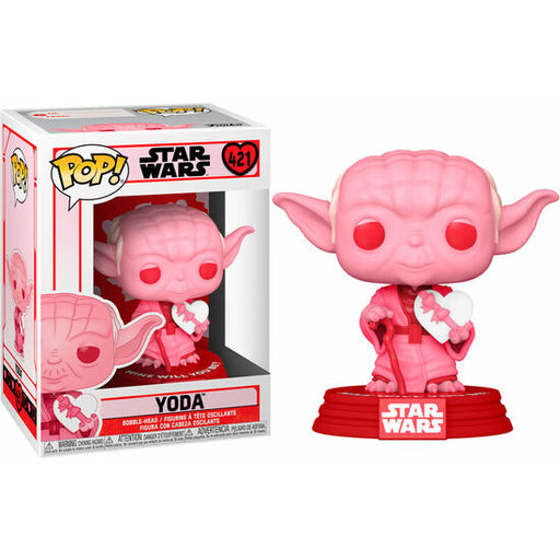 Figura Pop Star Wars Valentines Yoda with Heart - Funko - 1