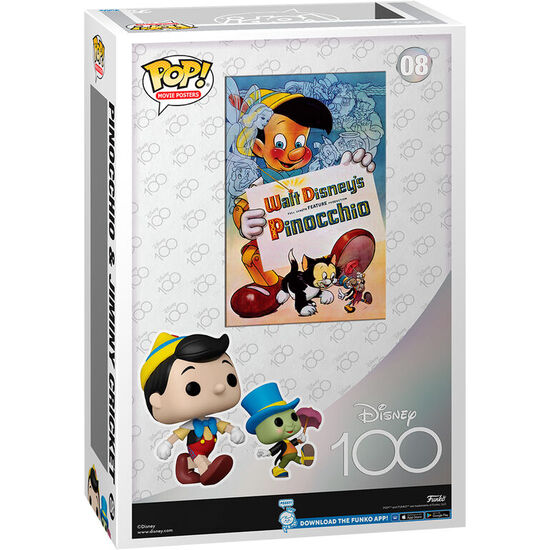 Figura Pop Movie Poster Disney 100th Pinocho - Funko - 3