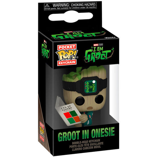 Llavero Pocket Pop Marvel I Am Groot - Groot with Onesie - Funko - 1